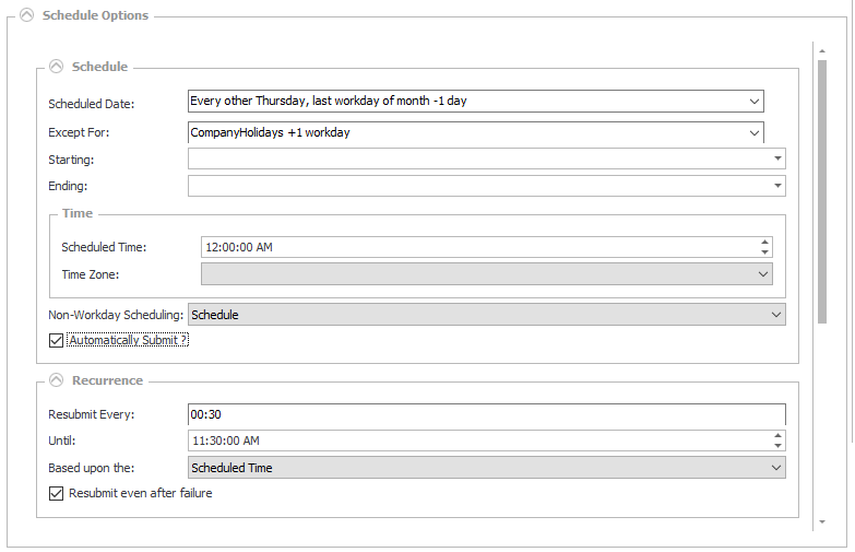 Exclude Holidays JAMS Windows Task Scheduler