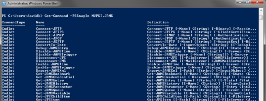 JAMS PowerShell cmdlets