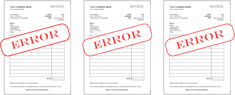 invoice workflow errors
