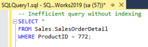 Before Inefficient SQL Query 1