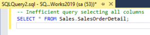 Before Inefficient SQL Query 2