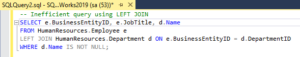 Before Inefficient SQL Query 3