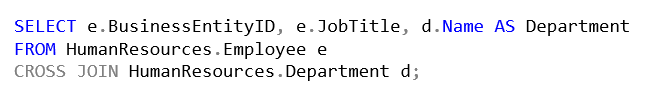 Cross Join Example