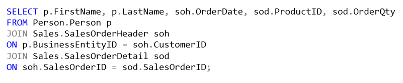Joining Multiple Tables Example